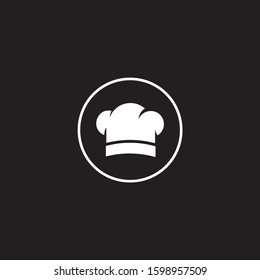 chef hat symbol simple geometric design logo vector