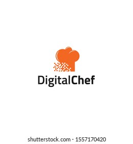 Chef Hat Technology Logo Design Template