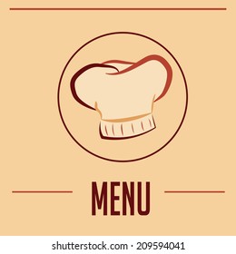 a chef hat and text as a menu icon