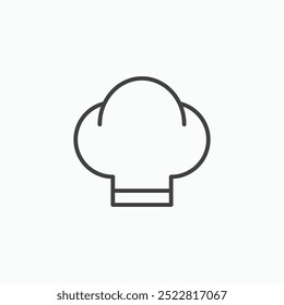 Chef hat thin liner icon isolated