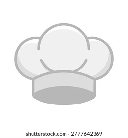 Chef Hat Toque Blanche Flat Vector Clipart Logo Icon