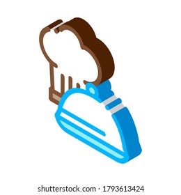 Chef Hat Tray Icon Vector. Isometric Chef Hat Tray sign. color isolated symbol illustration