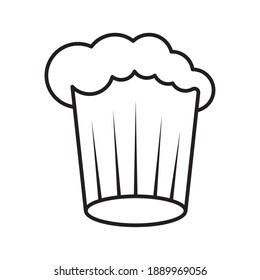 chef hat uniform accessory line style vector illustration design