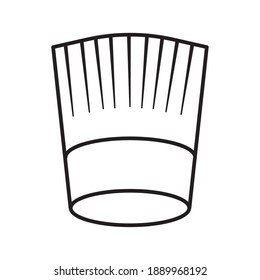 chef hat uniform accessory style line icon vector illustration design