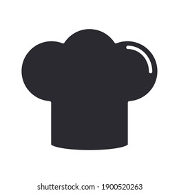 Koch-Hut Uniform Küche Silhouette Stil Symbol Vektorgrafik