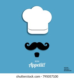 Chef Chef hat vector. Bon appetit.