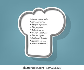 Chef hat, vector with copy-space for menu
