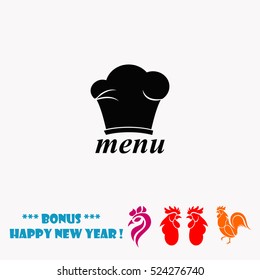 Chef hat vector icon