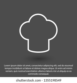 Chef hat vector icon. Cooking hat illustration vector icon. Kitchen logo. Culinary chef icon. Design web icon