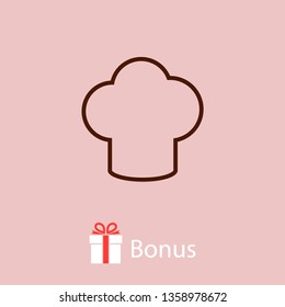 Chef hat vector icon. Cooking hat illustration vector icon. Kitchen logo. Culinary chef icon. Design web icon