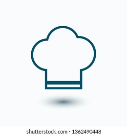 Chef hat vector icon. Cooking hat illustration vector icon. Kitchen logo. Culinary chef icon. Design web icon