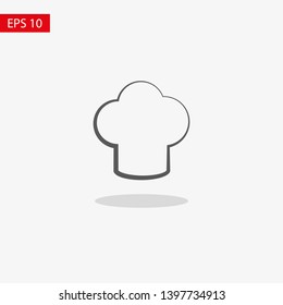 Chef hat vector icon. Cooking hat illustration vector icon. Kitchen logo. Culinary chef icon. Design web icon