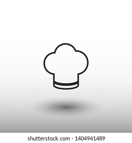 Chef hat vector icon. Cooking hat illustration vector icon. Kitchen logo. Culinary chef icon. Design web icon