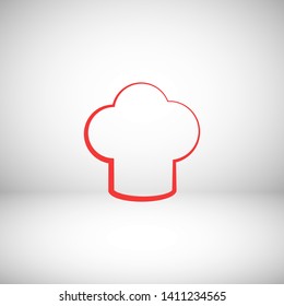 Chef hat vector icon. Cooking hat illustration vector icon. Kitchen logo. Culinary chef icon. Design web icon