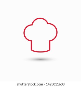 Chef hat vector icon. Cooking hat illustration vector icon. Kitchen logo. Culinary chef icon. Design web icon