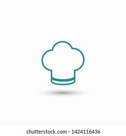 Chef hat vector icon. Cooking hat illustration vector icon. Kitchen logo. Culinary chef icon. Design web icon