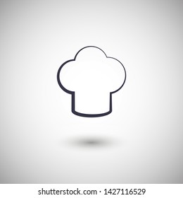 Chef hat vector icon. Cooking hat illustration vector icon. Kitchen logo. Culinary chef icon. Design web icon