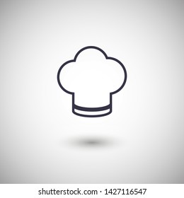 Chef hat vector icon. Cooking hat illustration vector icon. Kitchen logo. Culinary chef icon. Design web icon