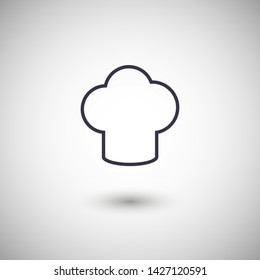Chef hat vector icon. Cooking hat illustration vector icon. Kitchen logo. Culinary chef icon. Design web icon