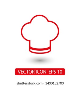 Chef hat vector icon. Cooking hat illustration vector icon. Kitchen logo. Culinary chef icon. Design web icon