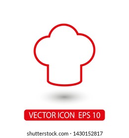 Chef hat vector icon. Cooking hat illustration vector icon. Kitchen logo. Culinary chef icon. Design web icon