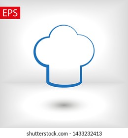 Chef hat vector icon. Cooking hat illustration vector icon. Kitchen logo. Culinary chef icon. Design web icon