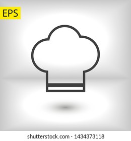 Chef hat vector icon. Cooking hat illustration vector icon. Kitchen logo. Culinary chef icon. Design web icon