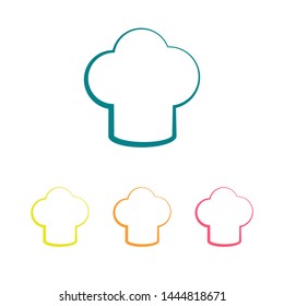 Chef hat vector icon. Cooking hat illustration vector icon. Kitchen logo. Culinary chef icon. Design web icon