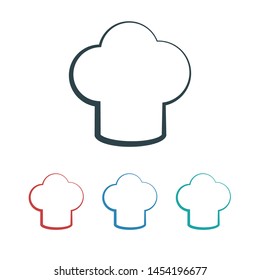 Chef hat vector icon. Cooking hat illustration vector icon. Kitchen logo. Culinary chef icon. Design web icon