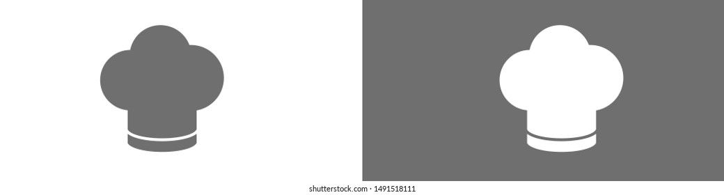 Chef hat vector icon. Cooking hat illustration vector icon. Kitchen logo. Culinary chef icon. Design web icon