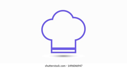 Chef hat vector icon. Cooking hat illustration vector icon. Kitchen logo. Culinary chef icon. Design web icon