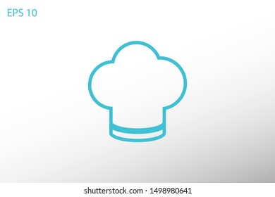 Chef hat vector icon. Cooking hat illustration vector icon. Kitchen logo. Culinary chef icon. Design web icon