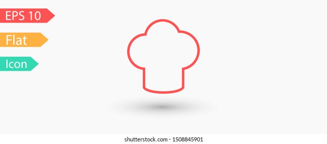 Chef hat vector icon. Cooking hat illustration vector icon. Kitchen logo. Culinary chef icon. Design web icon