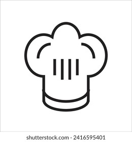 chef hat vector icon line template