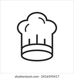 chef hat vector icon line template