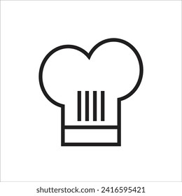 chef hat vector icon line template