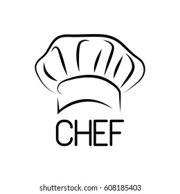 chef hat vector icon logo