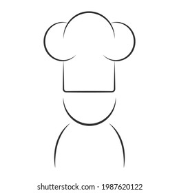 chef hat vector icon. restaurant and cook serving