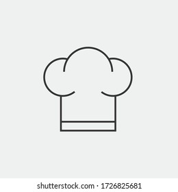 chef hat vector icon restuarant serving