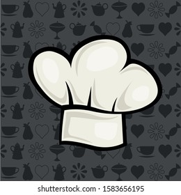 chef hat vector illustration in cartoon style