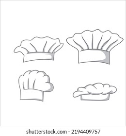 ilustración vectorial de sombrero chef. signo y símbolo de cocina.