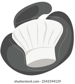 Chef Hat Vector Illustration. Vector Graphic Cartoon of a Chef's Hat,