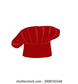 Ilustración vectorial de Sombrero de Chef, Sombrero de Chef aislado fondo blanco. adecuado para icono web, etc.