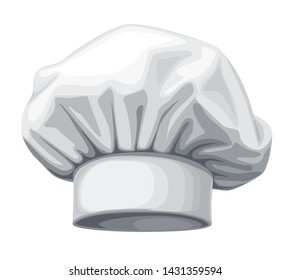 Chef hat. Vector illustration isolated on white background. EPS10. RGB. One global color