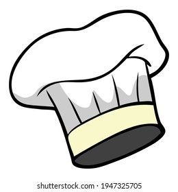ilustración vectorial de sombrero de chef,
aislado en fondo blanco.vista superior