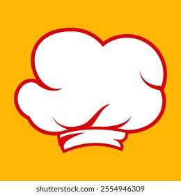 Chef hat vector illustration. Its minimalist design makes it easy to adapt to various design styles. Suitable for creative projects such as greeting cards and even merchandise designs.