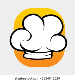 Chef hat vector illustration, a symbol of the culinary profession. This chef hat can be used as a design element for various purposes, such as restaurant logos, cooking applications, or chef character