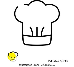 Chef Hat Vector Line Icon Eps