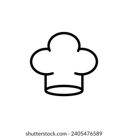 Chef hat vector line icon illustration