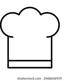 Chef hat Vector Line Icon Design